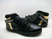 dsquared chaussures hommes 2013 discount cuir haut talon noir or